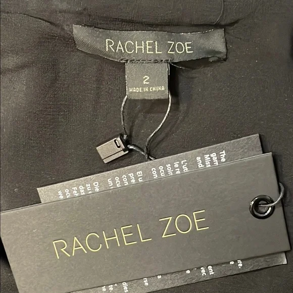 Rachel Zoe Black & Silver Sequin Sleeveless Plunge Neckline Women’s Dress - Picture 12 of 12